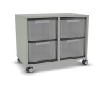 Flexeo Regal, 2 Reihen, 4 große Boxen, Mittelwand 4096 (Zoom)