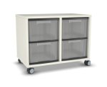 Flexeo Regal, 2 Reihen, 4 große Boxen, Mittelwand 4096 (Zoom)