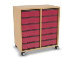 Flexeo Regal, 2 Reihen, 12 kleine Boxen, Mittelwand 4092 (Zoom)