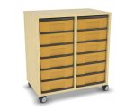 Flexeo Regal, 2 Reihen, 12 kleine Boxen, Mittelwand 4093 (Zoom)