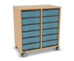 Flexeo Regal, 2 Reihen, 12 kleine Boxen, Mittelwand 4095 (Zoom)