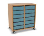 Flexeo Regal, 2 Reihen, 12 kleine Boxen, Mittelwand 4095 (Zoom)