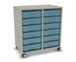 Flexeo Regal, 2 Reihen, 12 kleine Boxen, Mittelwand 4095 (Zoom)