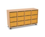 Flexeo Regal, 4 Reihen, 12 große Boxen, Mittelwand 4093 (Zoom)