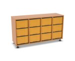 Flexeo Regal, 4 Reihen, 12 große Boxen, Mittelwand 4093 (Zoom)