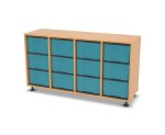 Flexeo Regal, 4 Reihen, 12 große Boxen, Mittelwand 4095 (Zoom)