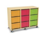 Flexeo Regal, 3 Reihen, 9 groe Boxen, Mittelwand