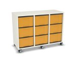 Flexeo Regal, 3 Reihen, 9 große Boxen, Mittelwand 4093 (Zoom)