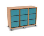 Flexeo Regal, 3 Reihen, 9 große Boxen, Mittelwand 4095 (Zoom)