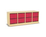 Flexeo Regal, 4 Reihen, 8 große Boxen, Mittelwand 4092 (Zoom)