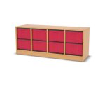 Flexeo Regal, 4 Reihen, 8 große Boxen, Mittelwand 4092 (Zoom)