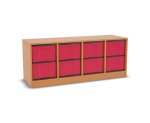 Flexeo Regal, 4 Reihen, 8 große Boxen, Mittelwand 4092 (Zoom)