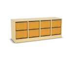 Flexeo Regal, 4 Reihen, 8 große Boxen, Mittelwand 4093 (Zoom)