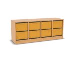 Flexeo Regal, 4 Reihen, 8 große Boxen, Mittelwand 4093 (Zoom)