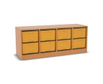 Flexeo Regal, 4 Reihen, 8 große Boxen, Mittelwand 4093 (Zoom)