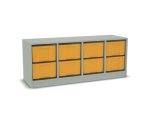 Flexeo Regal, 4 Reihen, 8 große Boxen, Mittelwand 4093 (Zoom)