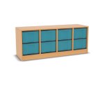 Flexeo Regal, 4 Reihen, 8 große Boxen, Mittelwand 4095 (Zoom)