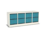 Flexeo Regal, 4 Reihen, 8 große Boxen, Mittelwand 4095 (Zoom)