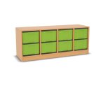 Flexeo Regal, 4 Reihen, 8 große Boxen, Mittelwand 4094 (Zoom)