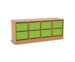 Flexeo Regal, 4 Reihen, 8 große Boxen, Mittelwand 4094 (Zoom)