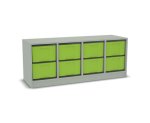 Flexeo Regal, 4 Reihen, 8 große Boxen, Mittelwand 4094 (Zoom)