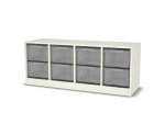 Flexeo Regal, 4 Reihen, 8 große Boxen, Mittelwand 4096 (Zoom)