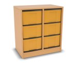 Flexeo Regal, 2 Reihen, 6 große Boxen, Mittelwand 4093 (Zoom)