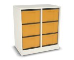 Flexeo Regal, 2 Reihen, 6 große Boxen, Mittelwand 4093 (Zoom)