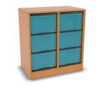 Flexeo Regal, 2 Reihen, 6 große Boxen, Mittelwand 4095 (Zoom)