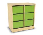 Flexeo Regal, 2 Reihen, 6 große Boxen, Mittelwand 4094 (Zoom)