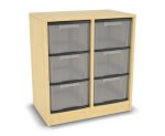 Flexeo Regal, 2 Reihen, 6 große Boxen, Mittelwand 4096 (Zoom)