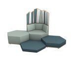 Betzold Sechseck Lounge Set 4 5167 (Zoom)