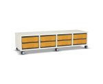 Flexeo Regal, 4 Reihen, 8 kleine Boxen, Mittelwand 4093 (Zoom)