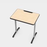 Mirplay Sch&uuml;lertisch Naxel Buche strapazierf&auml;hige Tischplatte mit abgerundeter Kante und Stiftablage (Zoom)