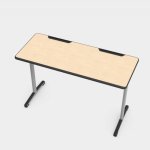 Mirplay Sch&uuml;lertisch Naxel Buche robuster Sch&uuml;lertisch in 2 Gr&ouml;&szlig;en inkl. Gitterablage (Zoom)