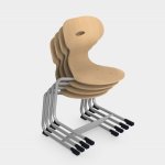 Mirplay Schulstuhl Mia Freischwinger mit Holzschale stapelbar bis 4 St&uuml;ck (Zoom)