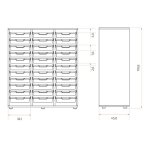 Mirplay Regal Sophie mit flachen Boxen Abmessungen (Zoom)