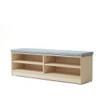 Mirplay Sitzbank Plum 4 offene F&auml;cher und gepolstertes Sitzkissen (Zoom)