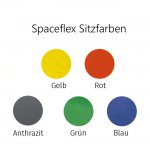 Conen Spaceflex 2.0 Klapptisch, rechteckig, 12 Sitze lieferbare Farben für die Sitzplätze, auch kombinierbar (Zoom)