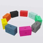 Xbrick&reg; Sitzkreis Set Regenbogen  (Zoom)