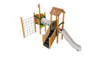 Wisdom Spielt�rme mit Tunnel, Rutsche und Kletternetz, Massivholz