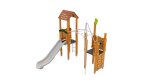 Wisdom Spielt�rme mit Rutsche, Rutschstange und Kletterwand, Massivholz