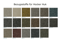 Eromesmarko Huk Polsterhocker rund Lieferbare Bezugsstoffe (Zoom)