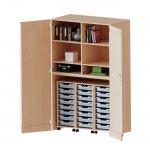 Conen Garagenschrank, 3 Container, flache ErgoTray Boxen 24 flache Ergo Tray Boxen (Zoom)